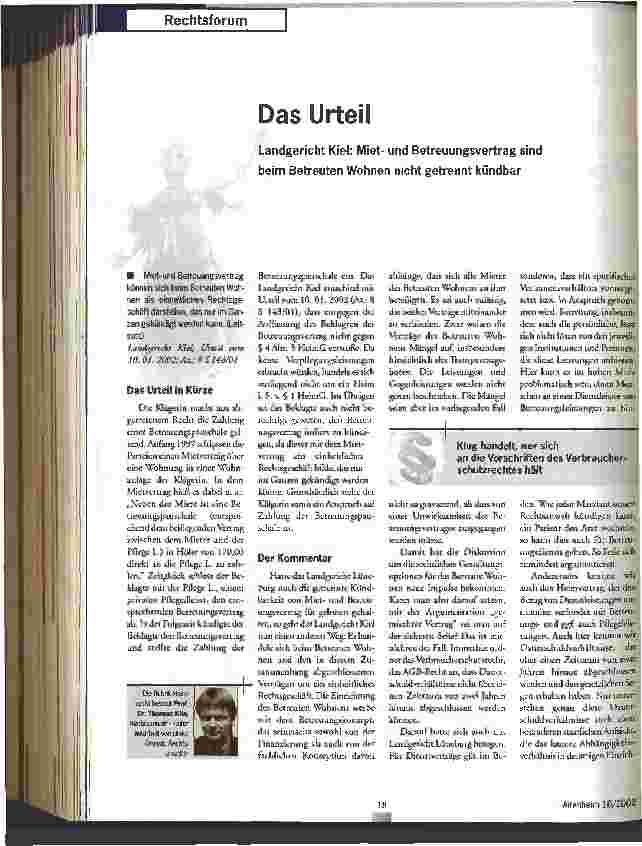 Vorschauseite 1: Das Urteil