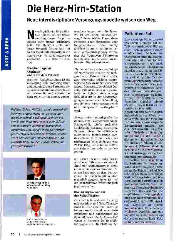Vorschauseite 1: Die Herz-Hirn-Station