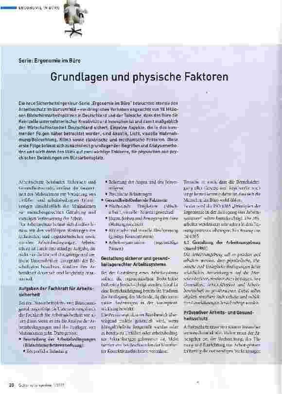 Vorschauseite 1: Grundlagen und physische Faktoren