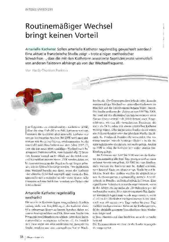 Vorschauseite 1: Routinemäßiger Wechsel bringt keinen Vorteil