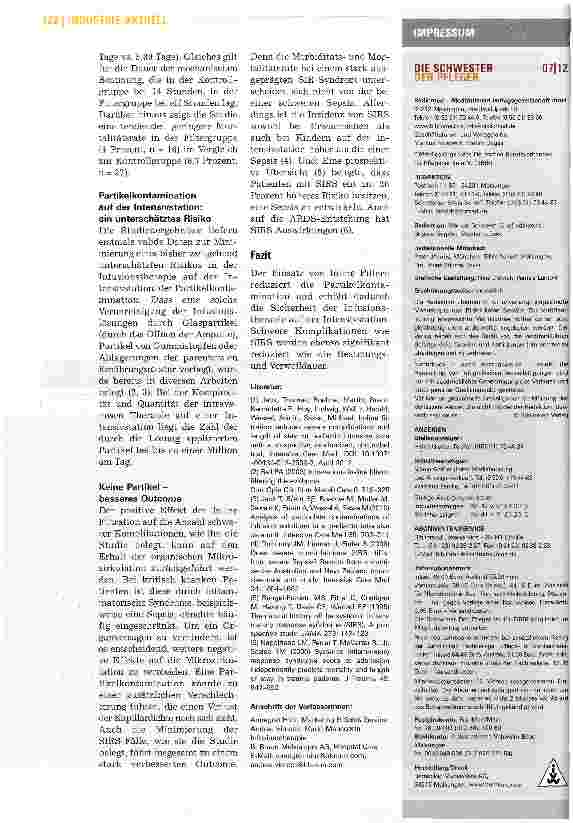 Vorschauseite 3: Inline Filtration reduziert schwere Komplikationen auf der Intensivstation