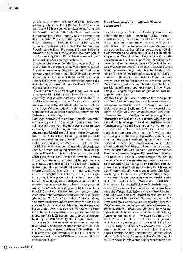 Vorschauseite 2: Brustimplantate -Medizinprodukte mit hohem Risiko