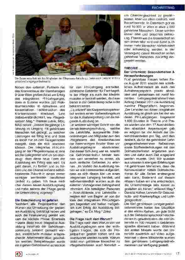 Vorschauseite 2: Premiere an der Pflegeakademie der Barmherzigen Brüder