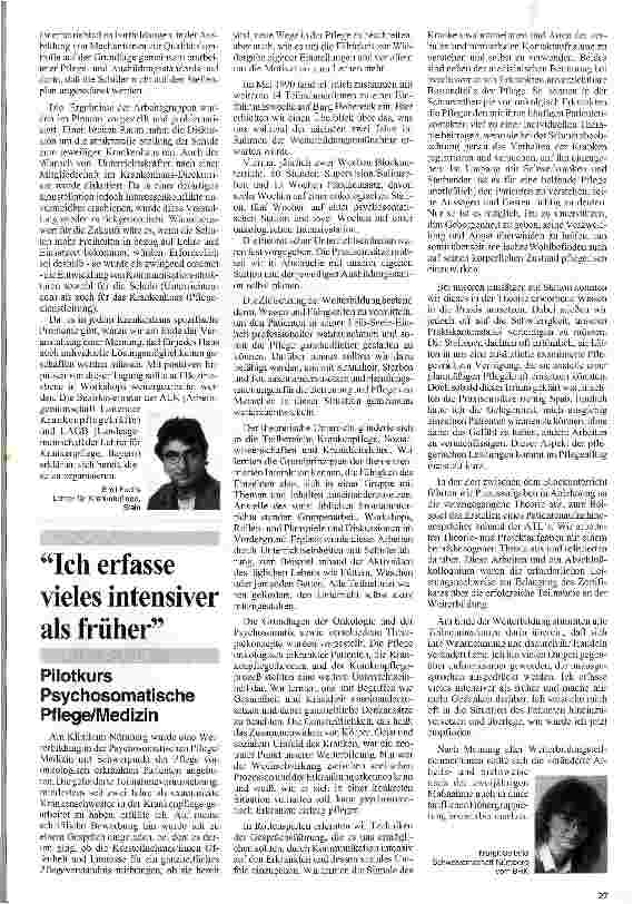 Vorschauseite 2: Zu wenig Gemeinsamkeit Zusammenarbeit zwischen Pflegedienstleitung und Schule