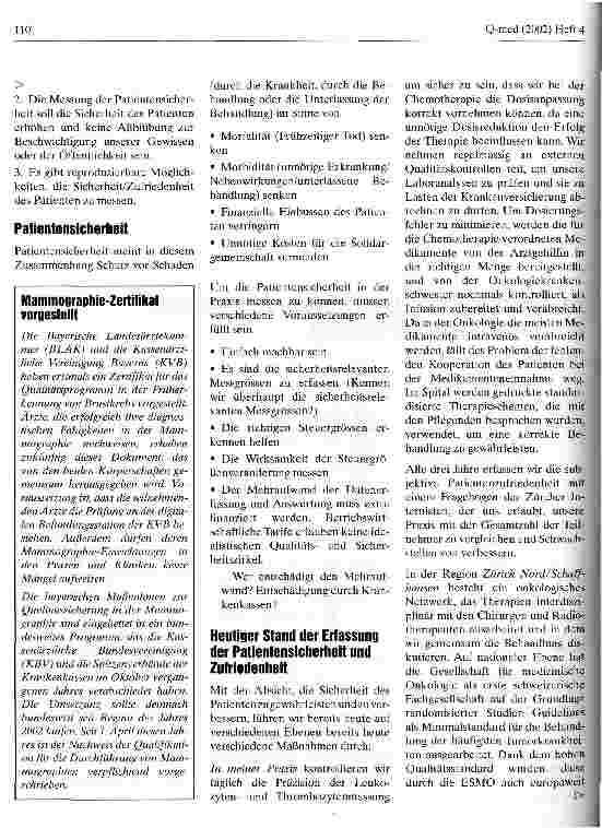 Vorschauseite 2: Patientensicherheit und Patientenzufriedenheit in der ambulanten Versorgung