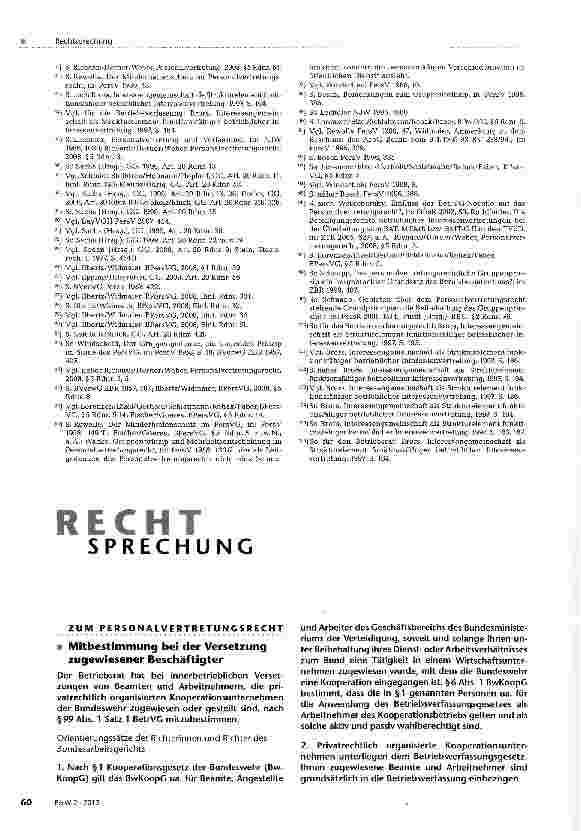 Vorschauseite 1: Mitbestimmung bei der Versetzung zugewiesener Beschäftigter