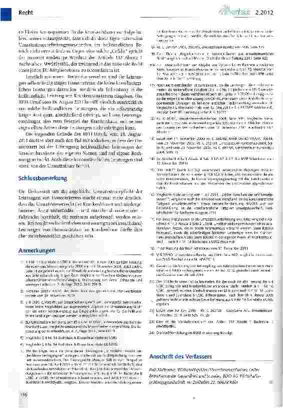 Vorschauseite 4: Umsatzsteuerliche Beurteilung der Leistungen von Honorarärzten im Krankenhaus