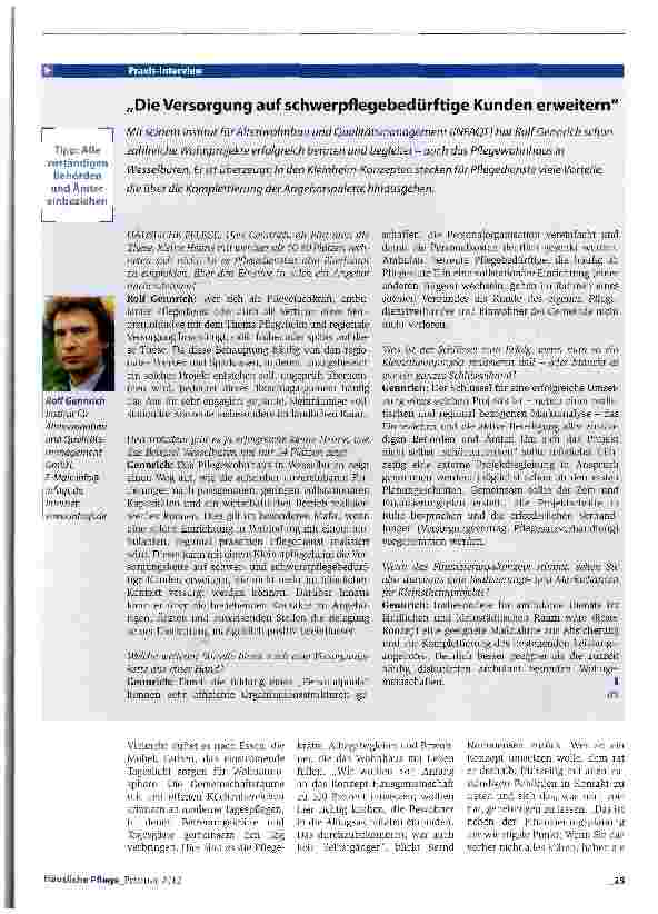 Vorschauseite 3: „Ein Pflegedienst macht die Sache rund