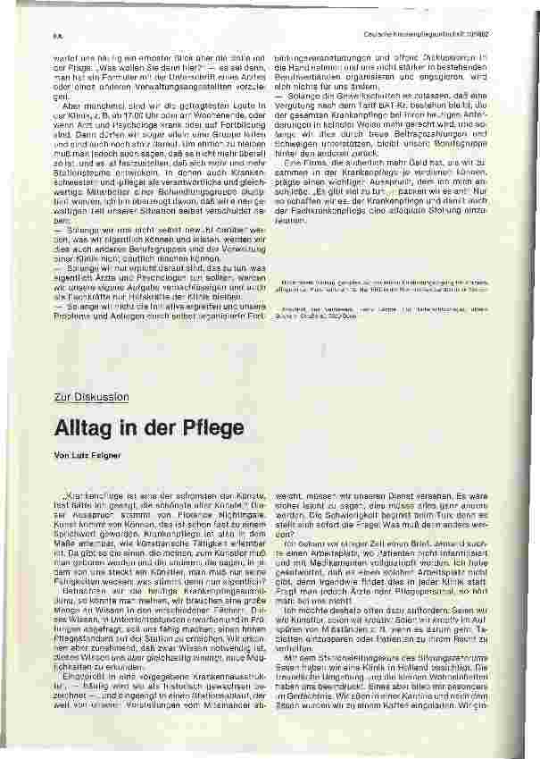 Vorschauseite 1: Alltag in der Pflege