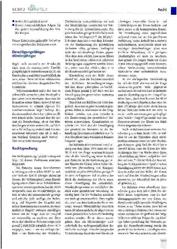 Vorschauseite 2: Die Behandlung minderjähriger Patienten