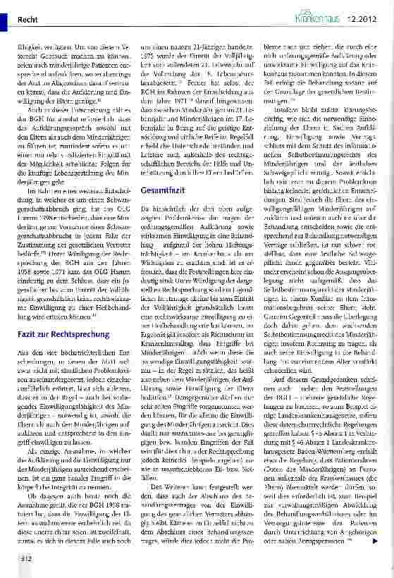 Vorschauseite 3: Die Behandlung minderjähriger Patienten