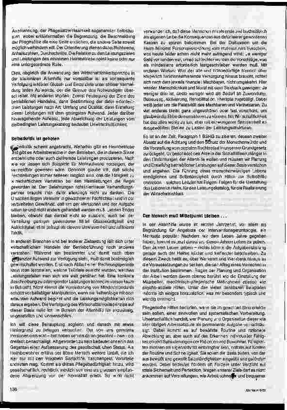 Vorschauseite 2: Wirtschaftlichkeit, Sparsamkeit und Paragraph 1 BSHG