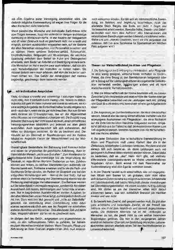 Vorschauseite 3: Wirtschaftlichkeit, Sparsamkeit und Paragraph 1 BSHG