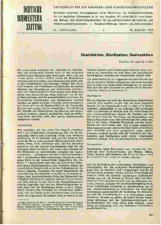 Vorschauseite 1: Desinfektion, Sterilisation, Desinsektion