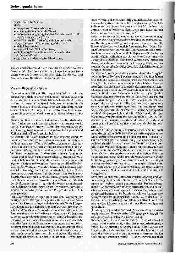 Vorschauseite 3: Pflegegewerkschaft - die Perspektive der Zukunft