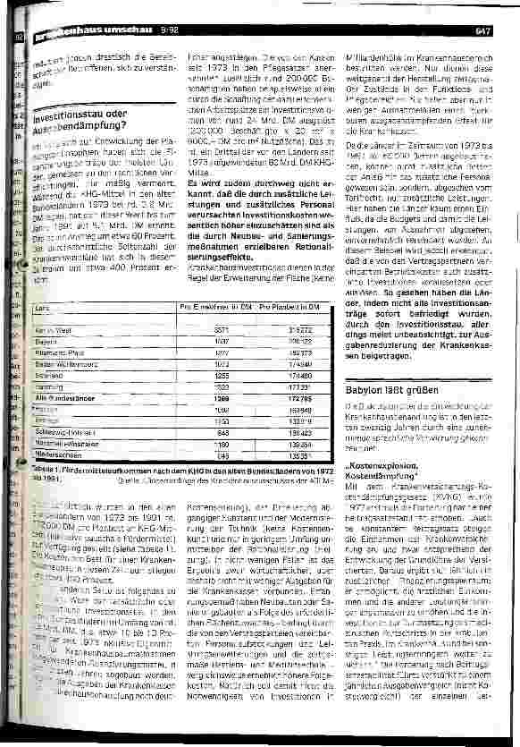 Vorschauseite 3: Vom Selbstkostendeckungsprinzip zum Ausgabendeckelungsprinzip Zwanzig Jahre Krankenhausfinanzierungsgesetz