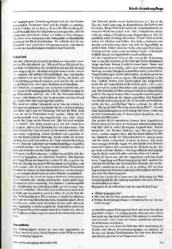 Vorschauseite 2: Anthroposophisch orientierte Kinderkrankenpflege