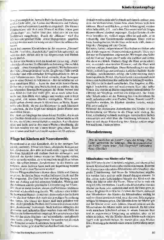 Vorschauseite 4: Anthroposophisch orientierte Kinderkrankenpflege