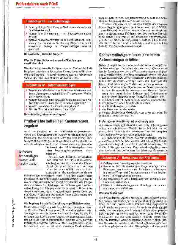 Vorschauseite 3: Pflege auf dem Prüfstand