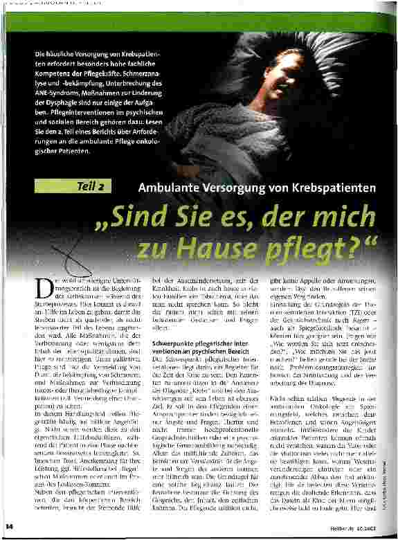 Vorschauseite 1: Sind Sie es , der mich zu Hause pflegt? Teil 2