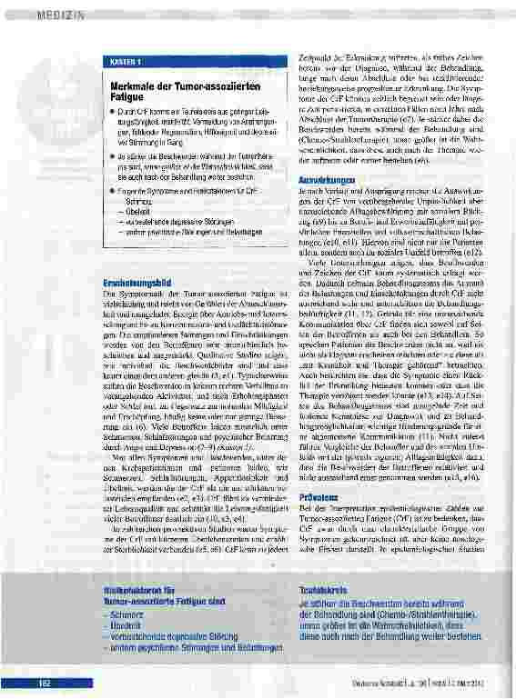 Vorschauseite 2: Tumor-assoziierte Fatigue