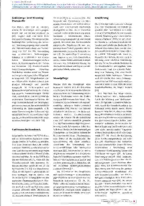 Vorschauseite 3: Ergänzende Strategien zur Intensivbehandlung beatmeter Patienten -Intensivpflege, Physio-und Atmungstherapie
