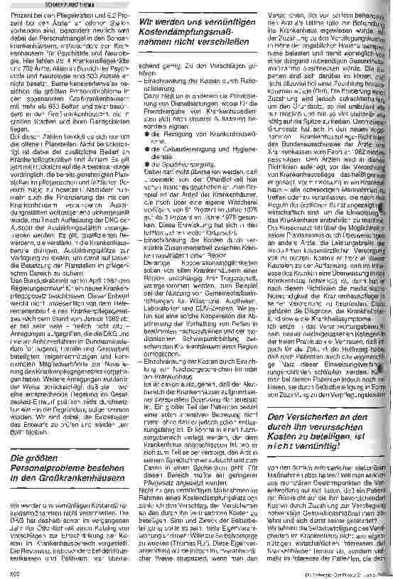 Vorschauseite 3: Die heutige Situation im Krankenhaus