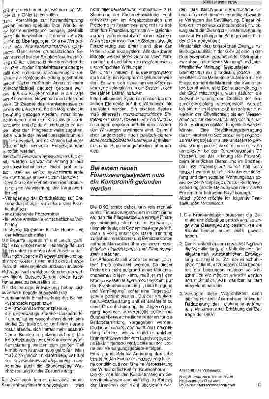 Vorschauseite 4: Die heutige Situation im Krankenhaus