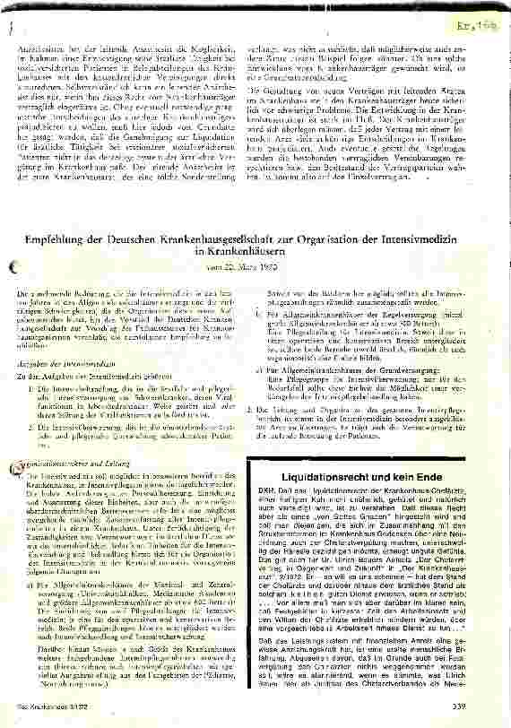 Vorschauseite 3: Ausgewählte Fragen zum Vertrag zwischen Träger und leitenden Anästhesisten