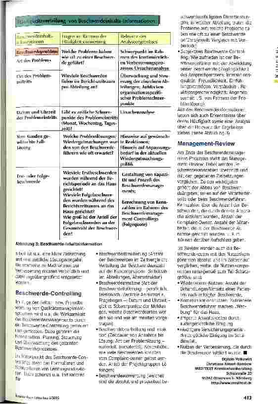 Vorschauseite 5: Jede Beschwerde eine kostenlose Beratung Organisation und Einführung von Beschwerdemanagement