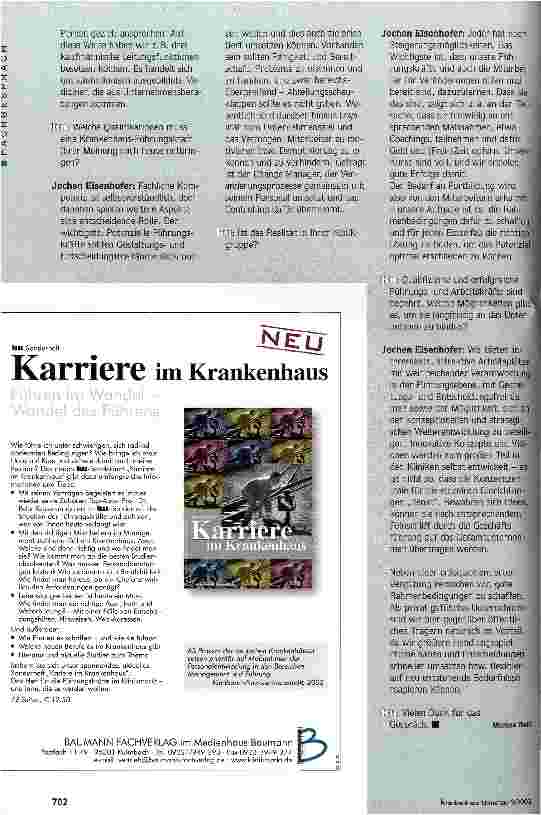 Vorschauseite 3: Personal - Erfolgsfaktor Nummer 1 Konzepte zur Personalauswahl und -entwicklung in einer Klinikgruppe