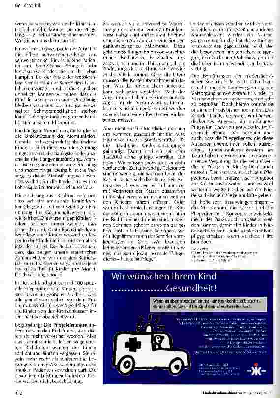 Vorschauseite 2: Chancen und Grenzen der häuslichen Kinderkrankenpflege