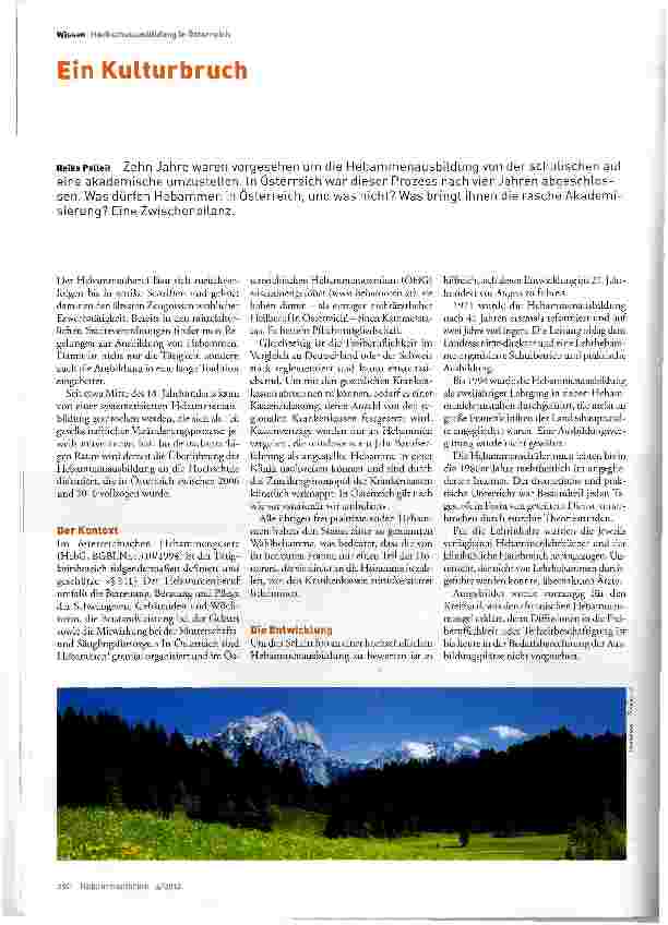 Vorschauseite 1: Ein Kulturbruch