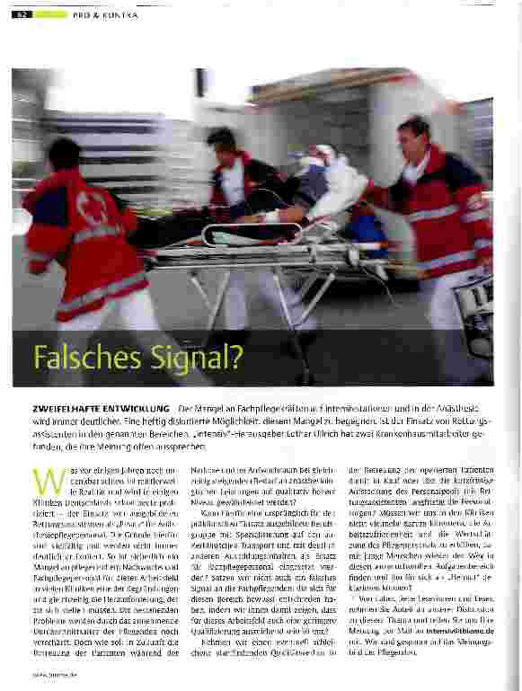 Vorschauseite 1: Falsches Signal?