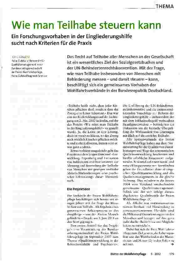 Vorschauseite 1: Wie man Teilhabe steuern kann