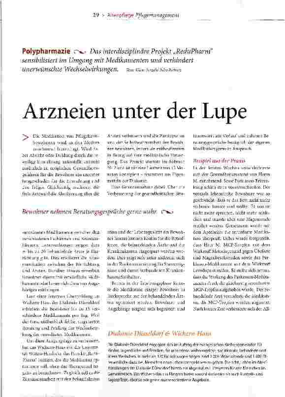 Vorschauseite 1: Arzneien unter der Lupe