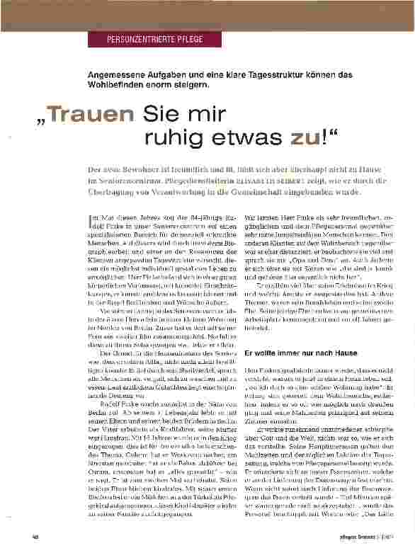 Vorschauseite 1: Trauen Sie mir ruhig etwas zu!
