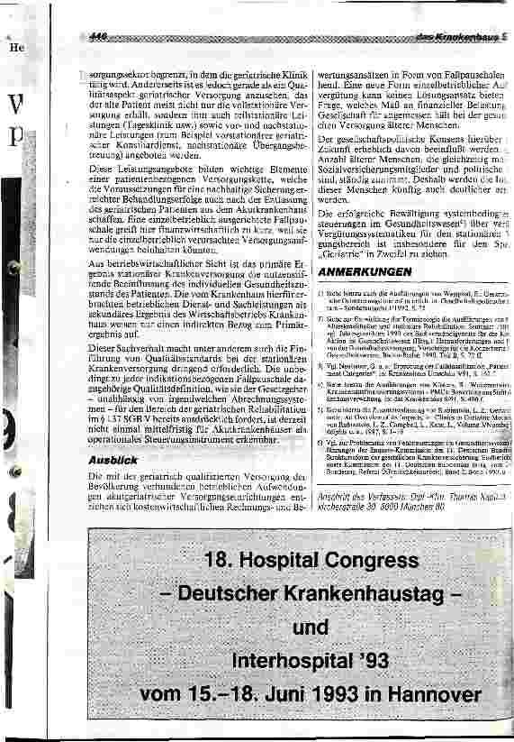 Vorschauseite 3: Fallpauschalen für stationäre geriatrische Versorgungseinrichtungen? Kritische Anmerkungen aus betriebswirtschaftlicher Sicht