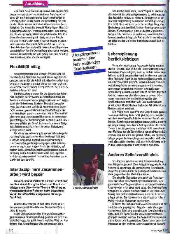 Vorschauseite 4: Gemeinsame Grundausbildung aller Pflegenden?