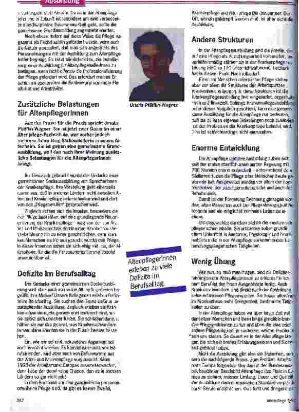 Vorschauseite 5: Gemeinsame Grundausbildung aller Pflegenden?