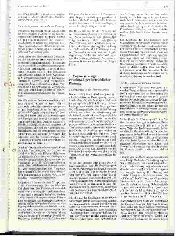 Vorschauseite 4: Betriebliche Planung als Führungsinstrument der Universitätskliniken