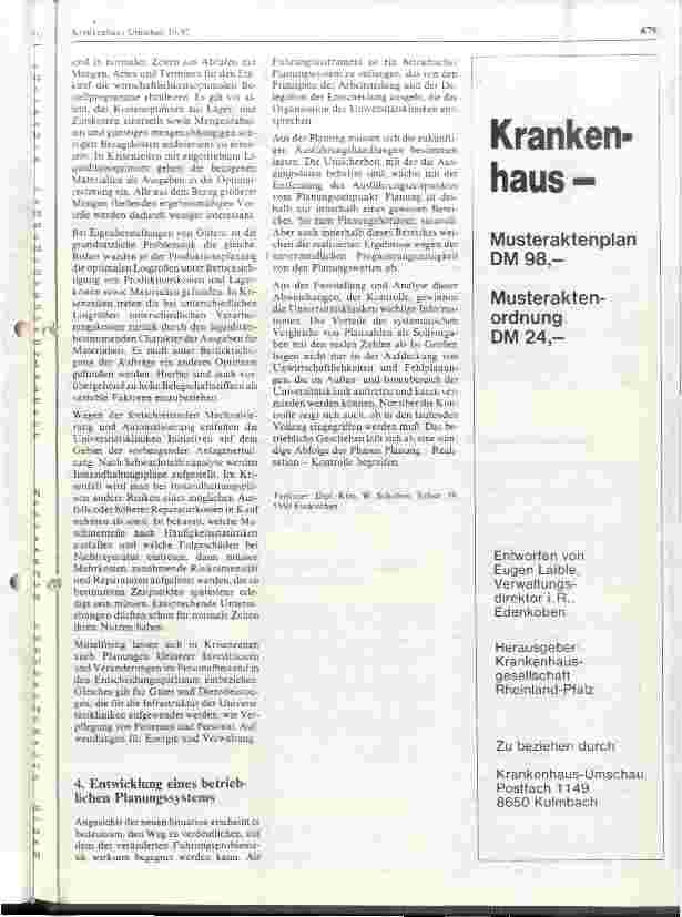 Vorschauseite 6: Betriebliche Planung als Führungsinstrument der Universitätskliniken