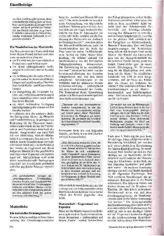 Vorschauseite 3: also im Moment möchte ich dann lieber so in anderen Gebieten fruchtbar sein, ne Zur Situation von Frauen, die ihre Kinder ...