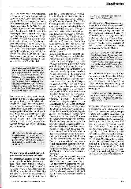 Vorschauseite 4: also im Moment möchte ich dann lieber so in anderen Gebieten fruchtbar sein, ne Zur Situation von Frauen, die ihre Kinder ...