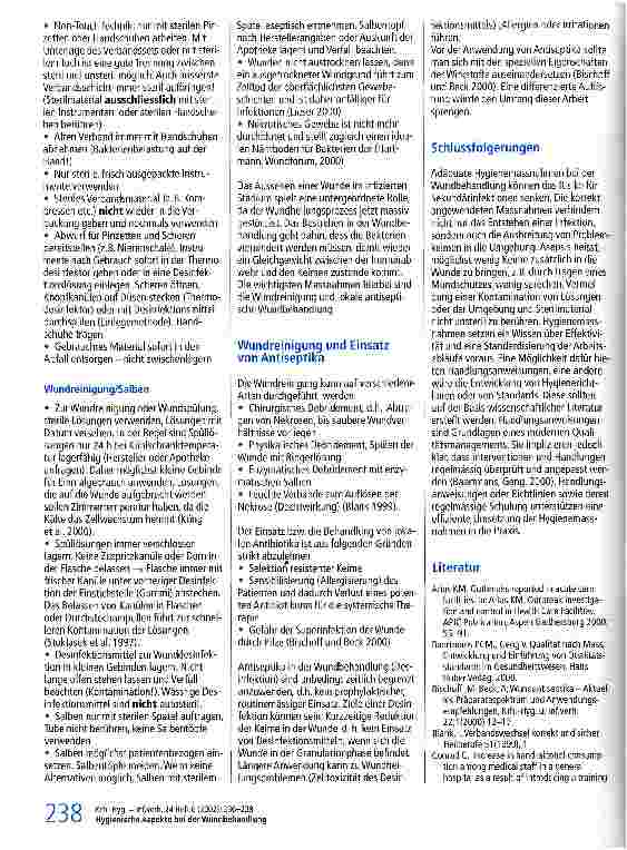 Vorschauseite 3: Hygienische Aspekte bei der Wundbehandlung