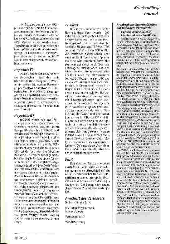 Vorschauseite 4: Erregerspektrum der chronischen Virushepatitis - HBV, HCV und neue Kandidaten