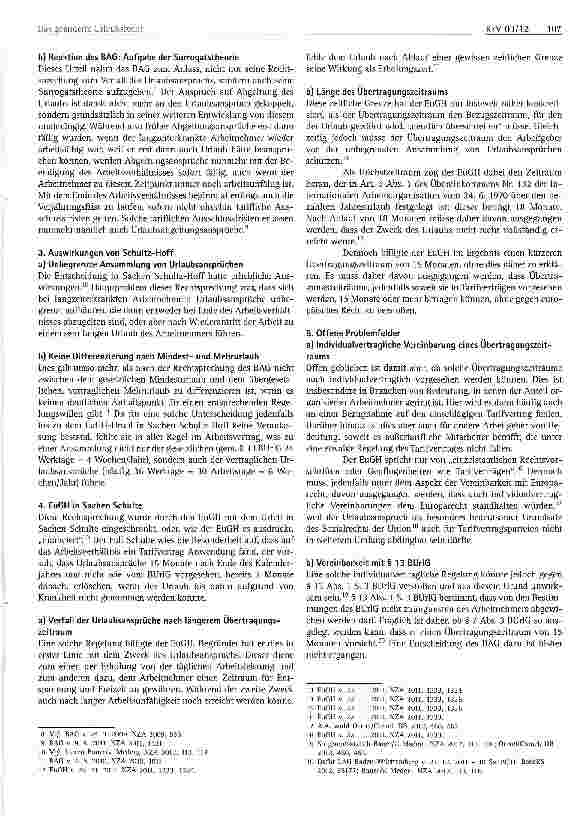 Vorschauseite 2: Das geänderte Urlaubsrecht