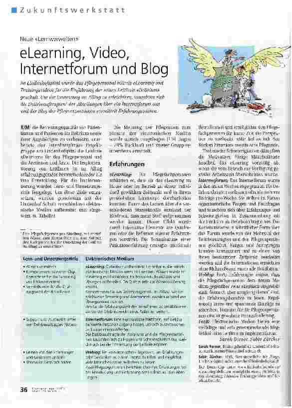 Vorschauseite 1: eLearning, Video, Internetforum und Blog