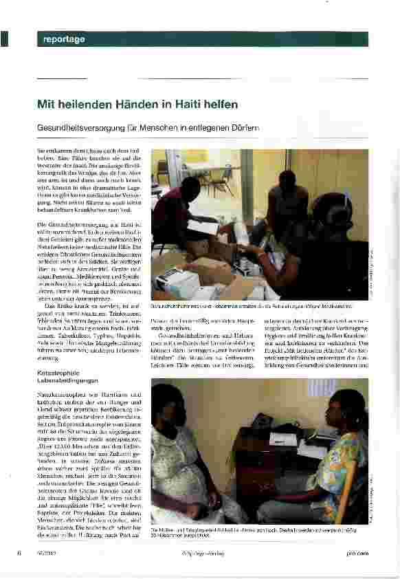 Vorschauseite 1: Mit heilenden Händen in Haiti helfen