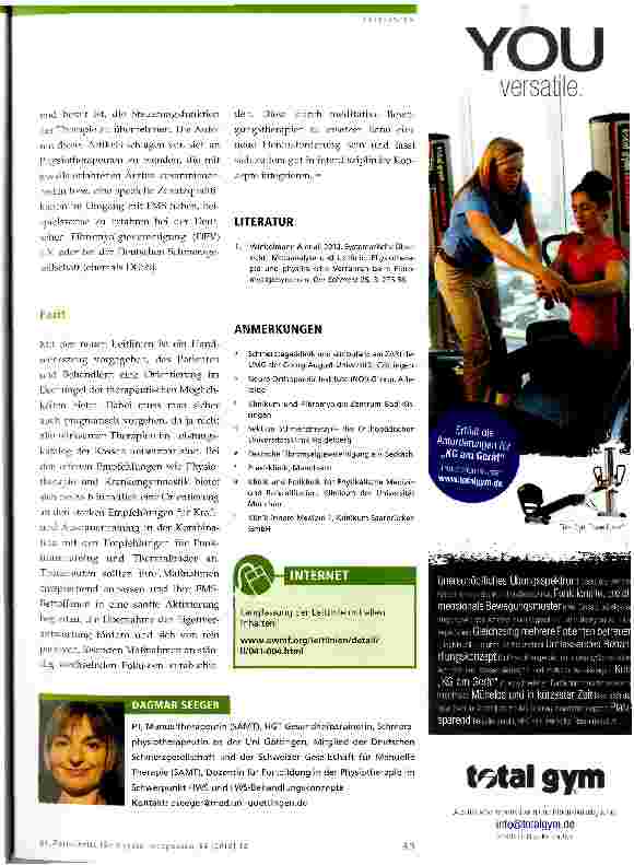 Vorschauseite 6: Physiotherapie bei Fibromyalgiesyndrom (FMS)